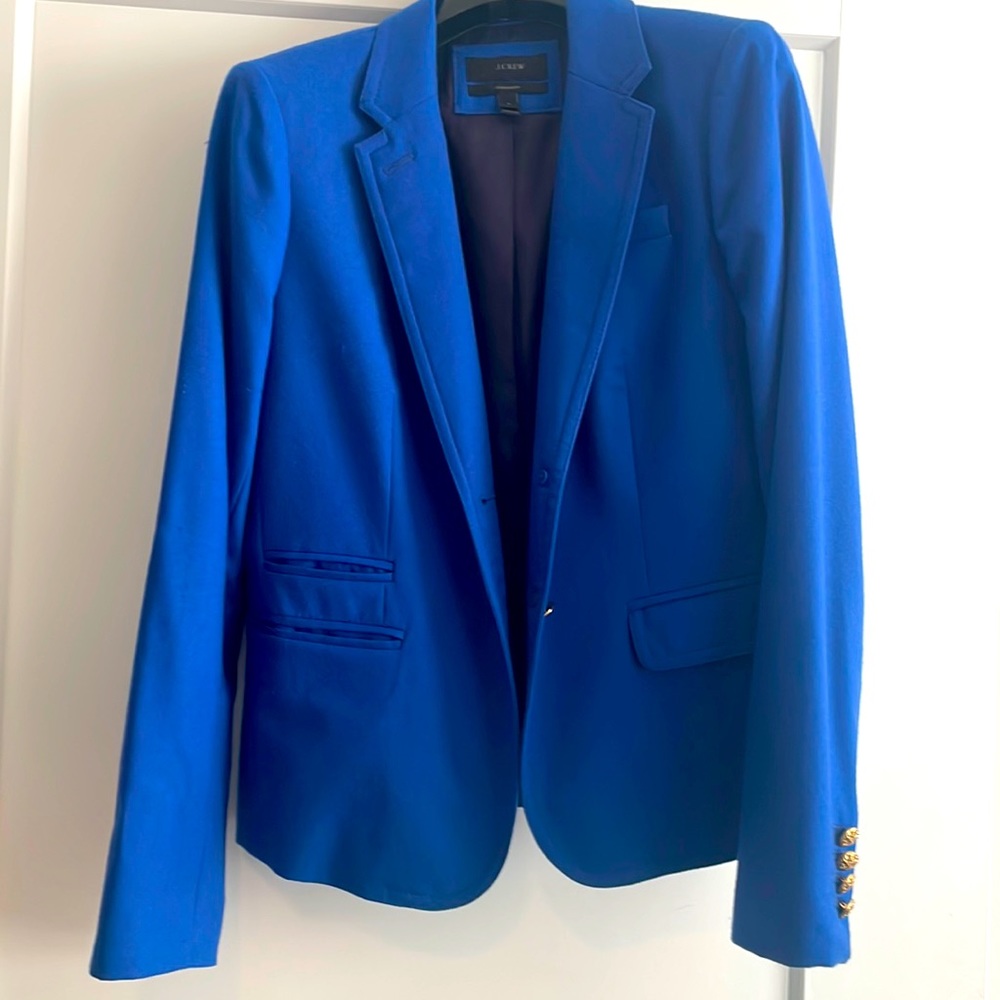 Royal Blue J. Crew Schoolboy Wool Blazer